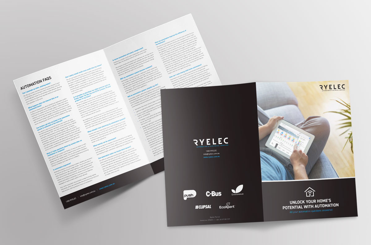 Ryelec Automation presentation folder & brochure