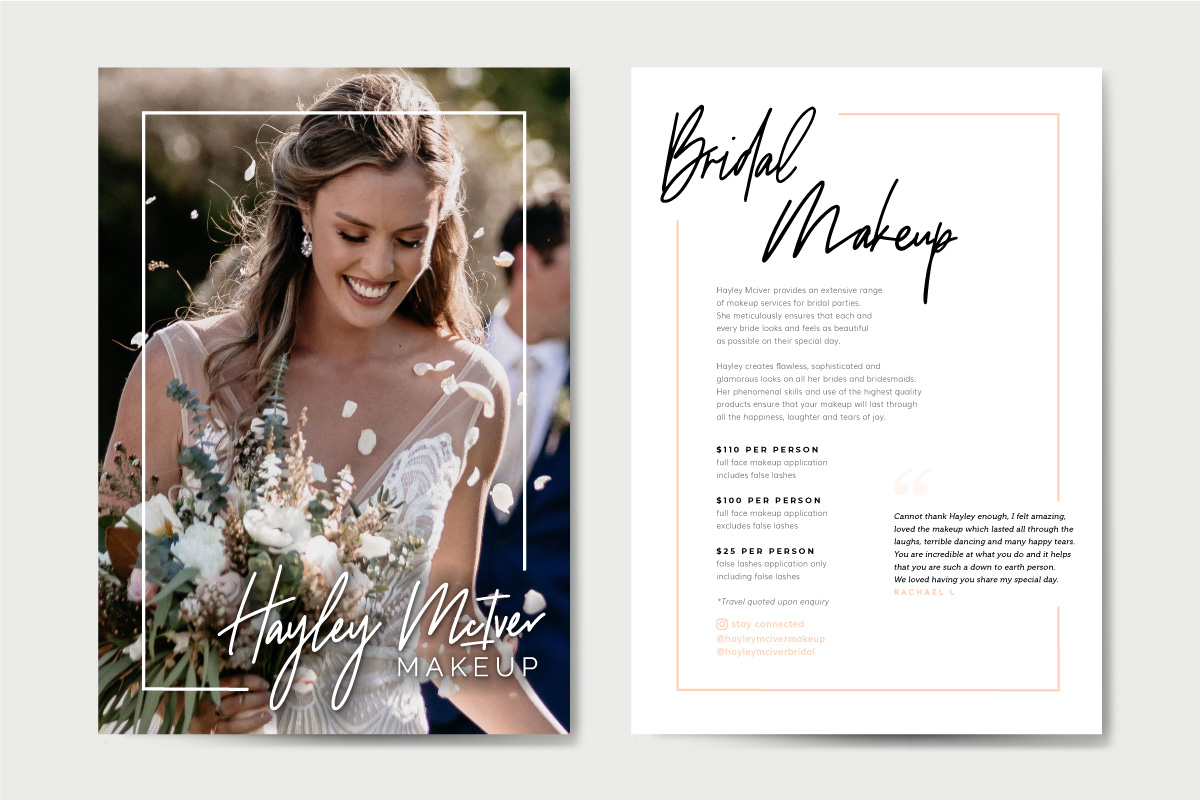 Hayley McIver MUA Bridal Brochure